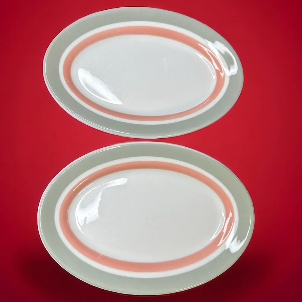 Vintage 1950’s Oval Shenango 9.5” Plates (2)